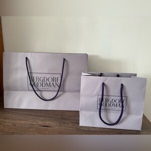 2 Bergdorf Goodman shopping bags